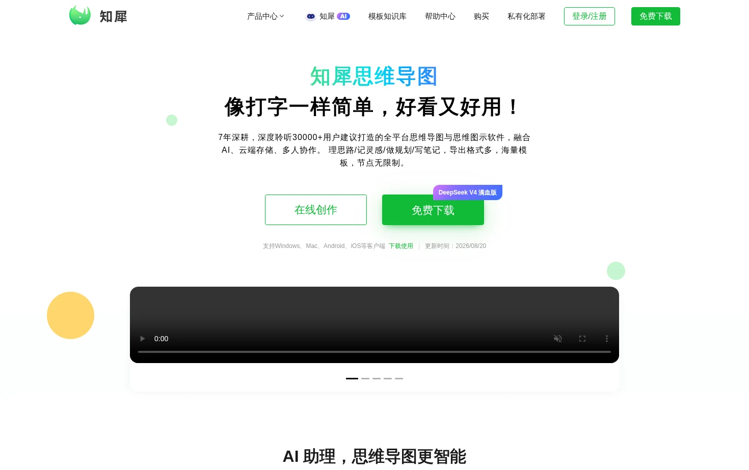 知犀思维导图 页面快照